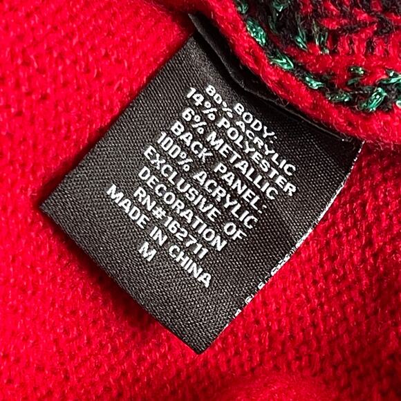 33 Degrees Jester Llama Party Animal Ugly Christmas Sweater Dress Size Medium - Picture 5 of 6